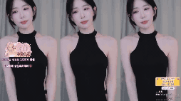 개미허리 기래민 옆구리 + 허벅지 다 오픈된 블랙 홀터넥